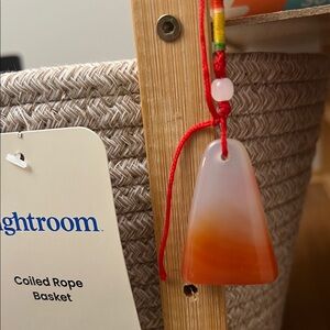 Red Jade bag charm on Red Cord